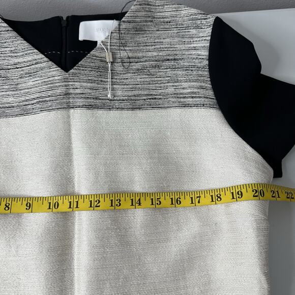 BOSS Hugo Boss Dress Womens 14 Dapena V-Neck Colorblock Sheath Career Capsule - Picture 10 of 12